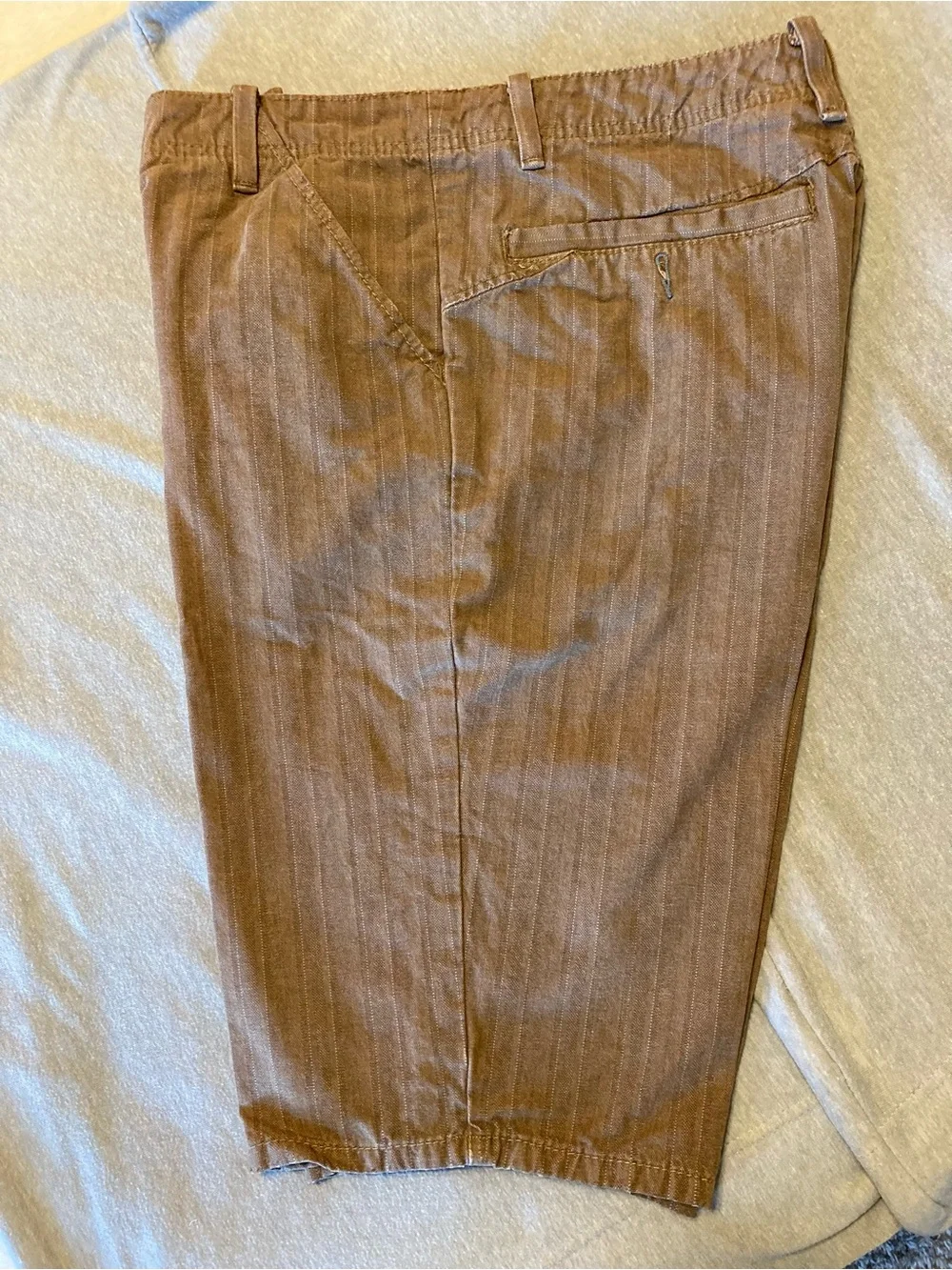Silver Tab Men's Brown Pinstripe Chino Shorts